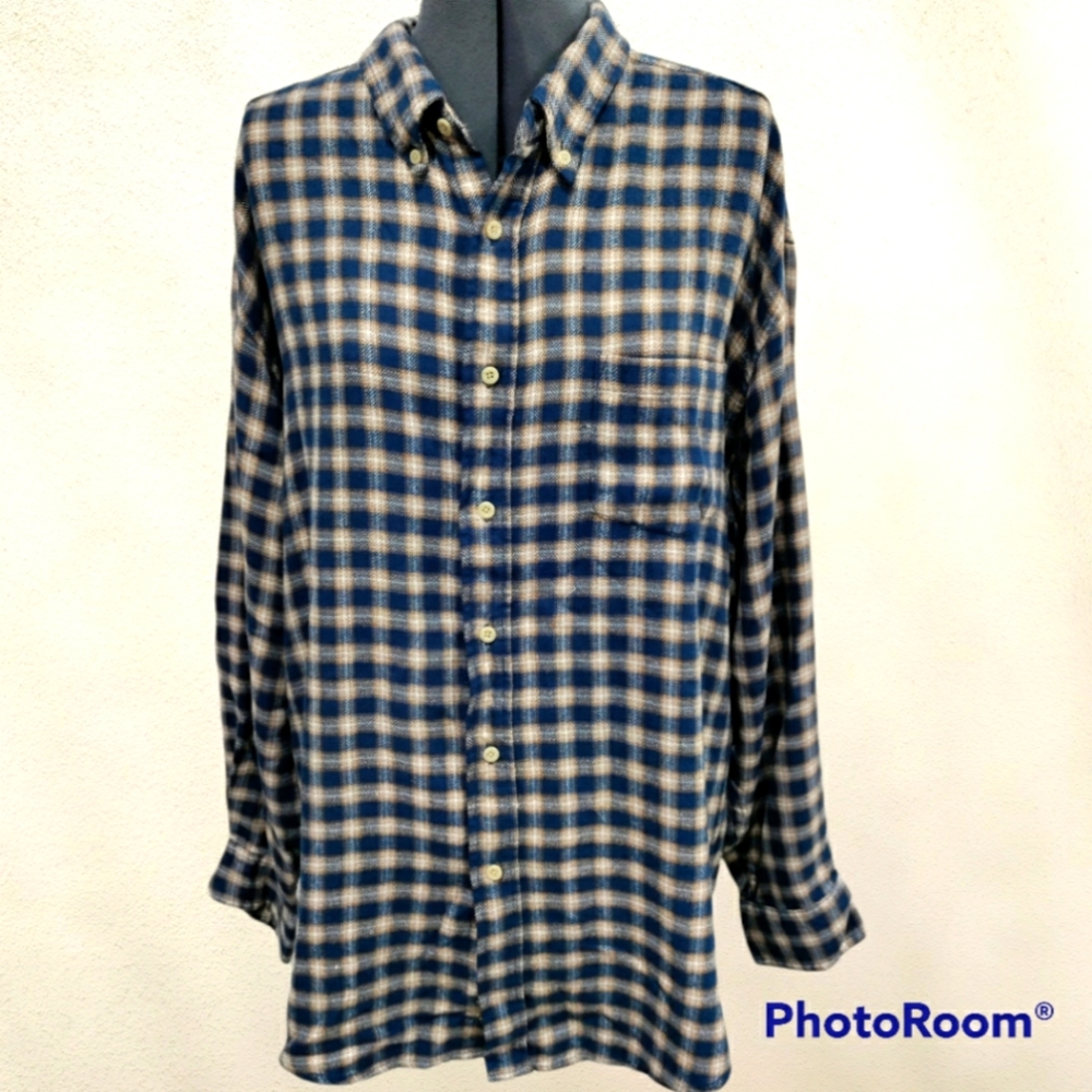 Northwest Territory Men's brown flannel plaid long sleeve shirt size XL